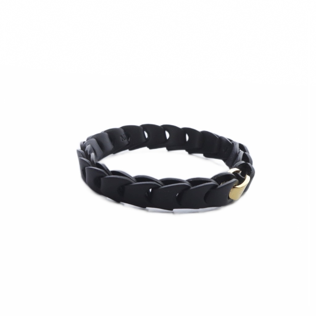 loewe ロエベ ブレスレット ブラック ロエベレザーバングル