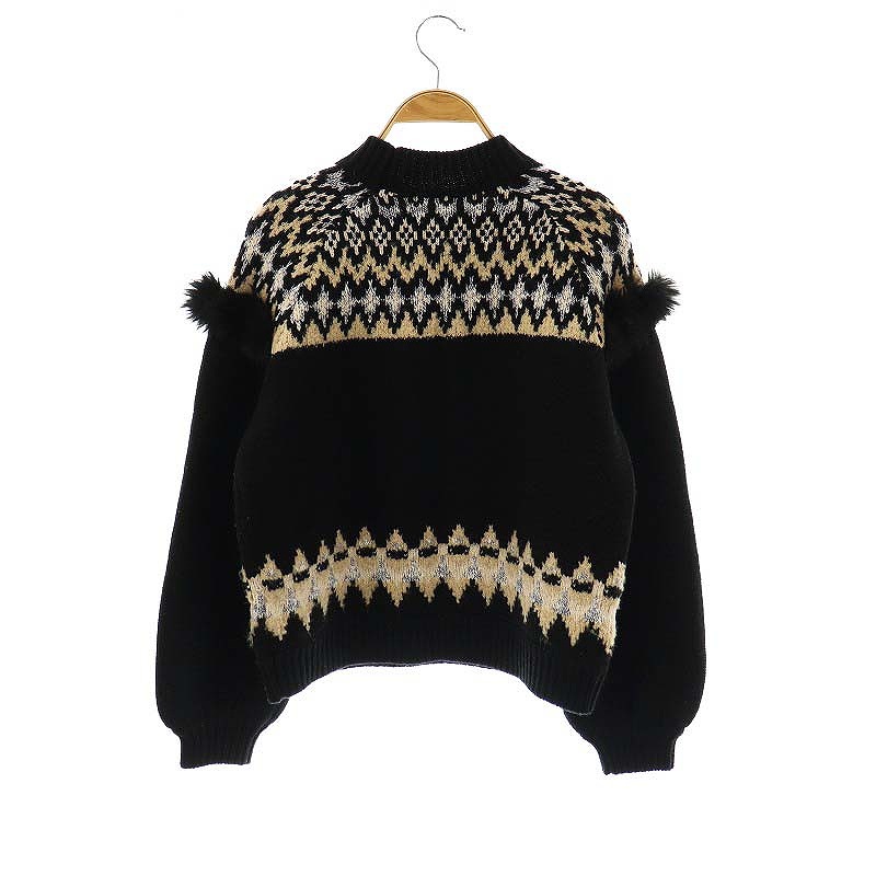 グレースコンチネンタル GRACE CONTINENTAL フェアアイルニットトップ  