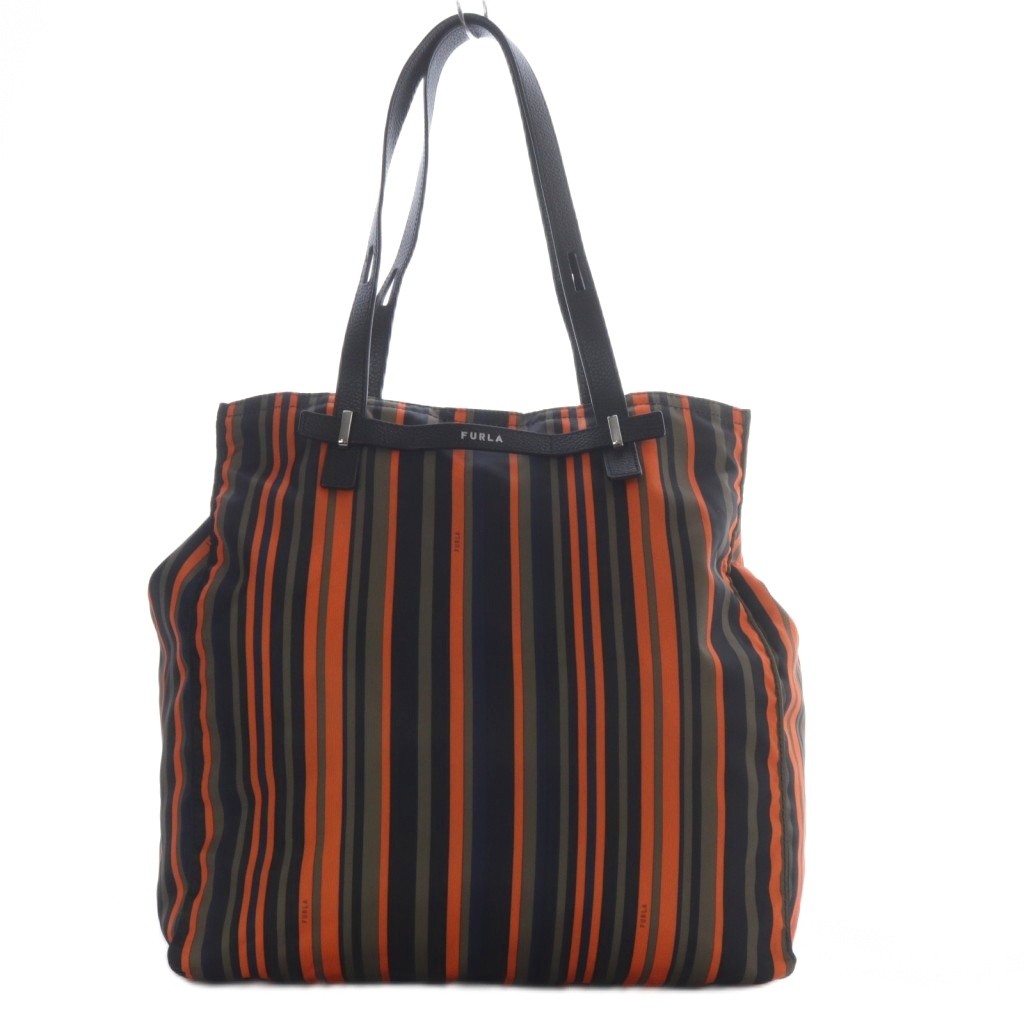 フルラ FURLA MAN GIOVE ナイロン ストライプ柄 トートバッグ 