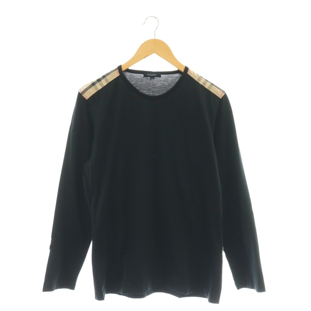 極美品　BURBERRY LONDON 長袖カットソー　ブラック　ノバチェック 極美品 BURBERRY LONDON 長袖カットソー ブラック ノバチェック