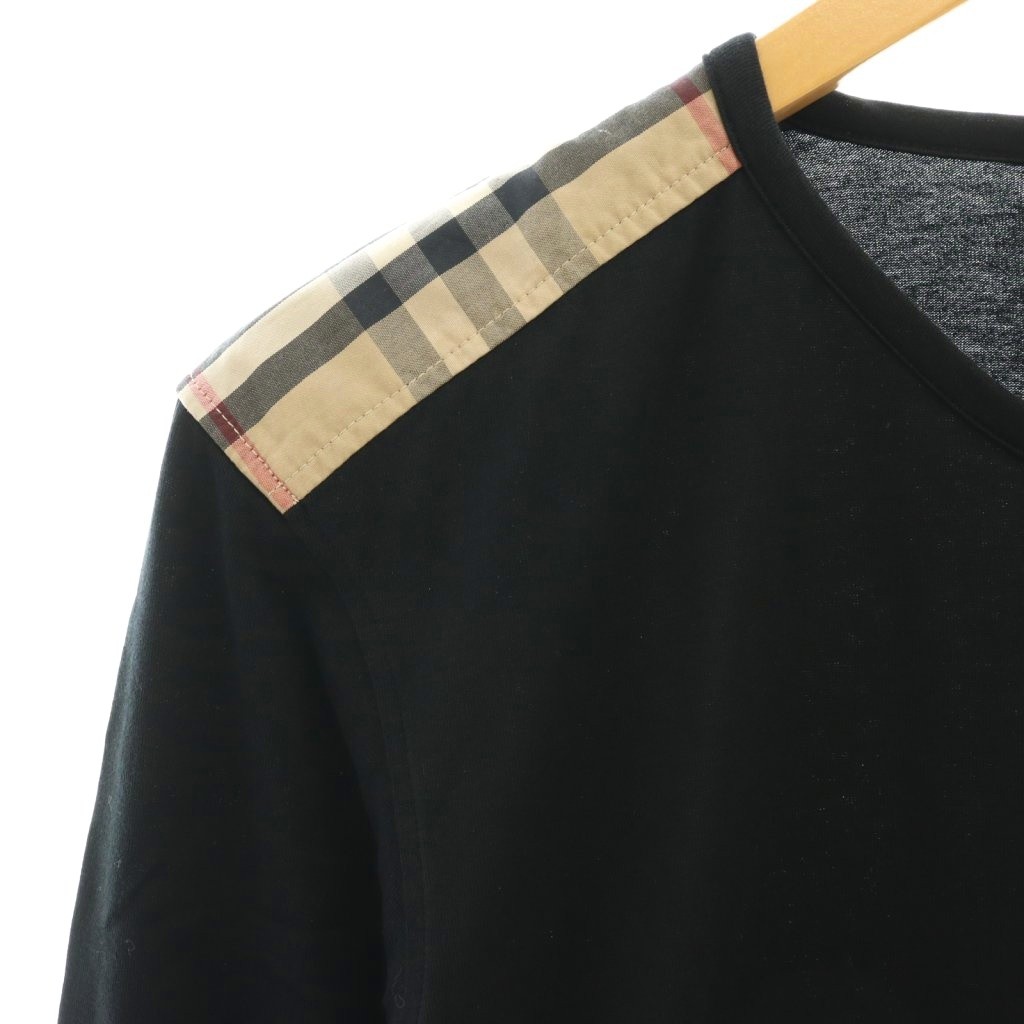 極美品　BURBERRY LONDON 長袖カットソー　ブラック　ノバチェック 極美品 BURBERRY LONDON 長袖カットソー ブラック ノバチェック