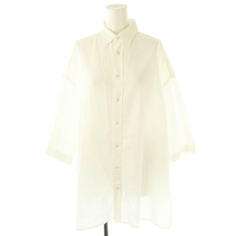 plage 24SS/Hemp Mix LongTシャツ プラージュ Plage 24SS Lawn Long シャツ 七分袖 オーバーサイズ