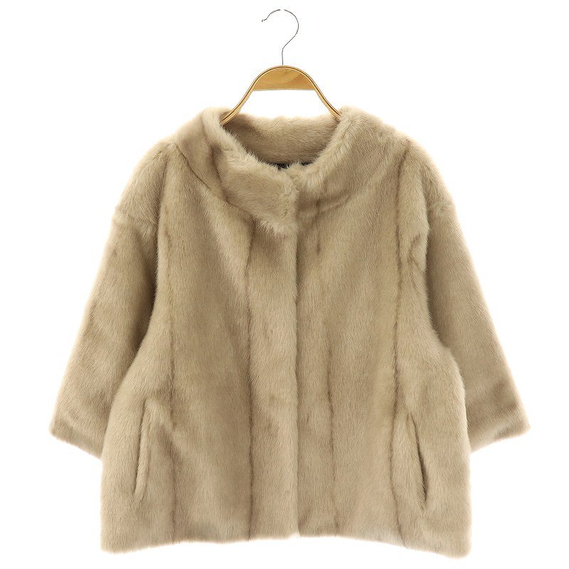 eneu エヌー コート エヌー eneu バックギャザーフェイクファーコート