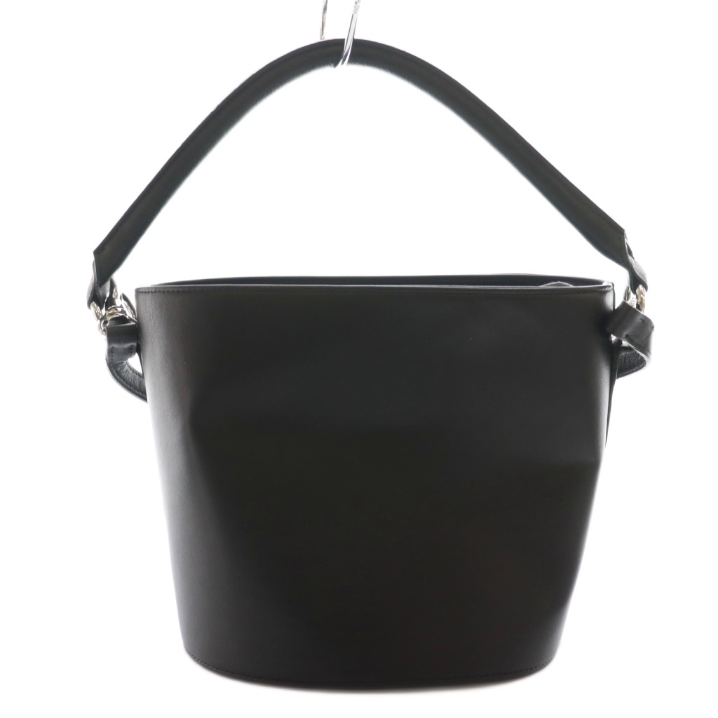 銀座kanematsu黒のパテントレザーショルダーバッグ 美品 GINZA 