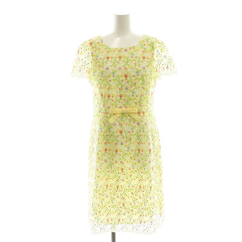 エムズグレイシー◆M'S GRACY◆レースワンピースイエロー黄色 MS GRACY/エムズグレイシー ワンピース イエロー ＃38 定価￥38，880