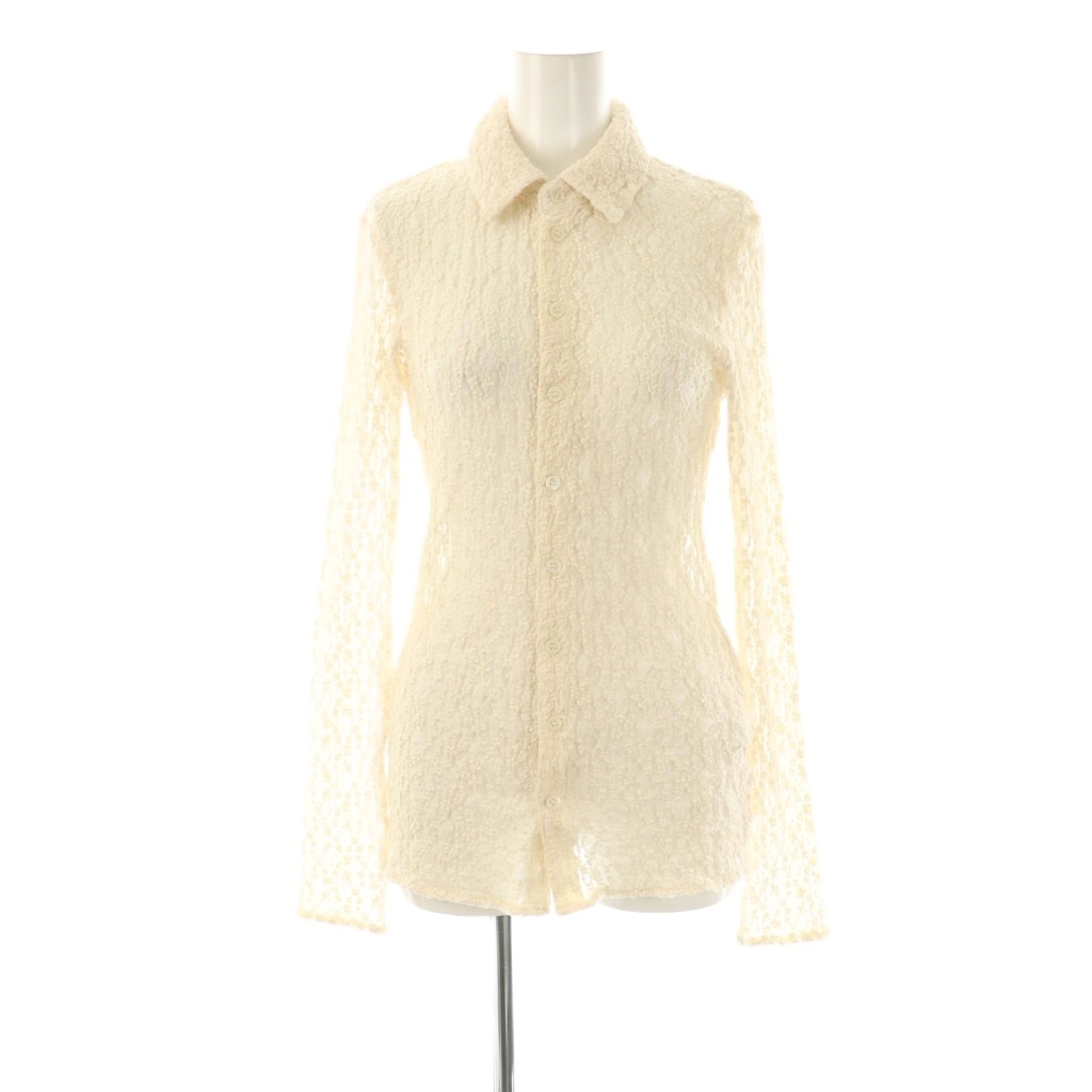 クラネ CLANE 25SS LADY LACE SHIRT シャツ 長袖 1 アイボリー /DF 