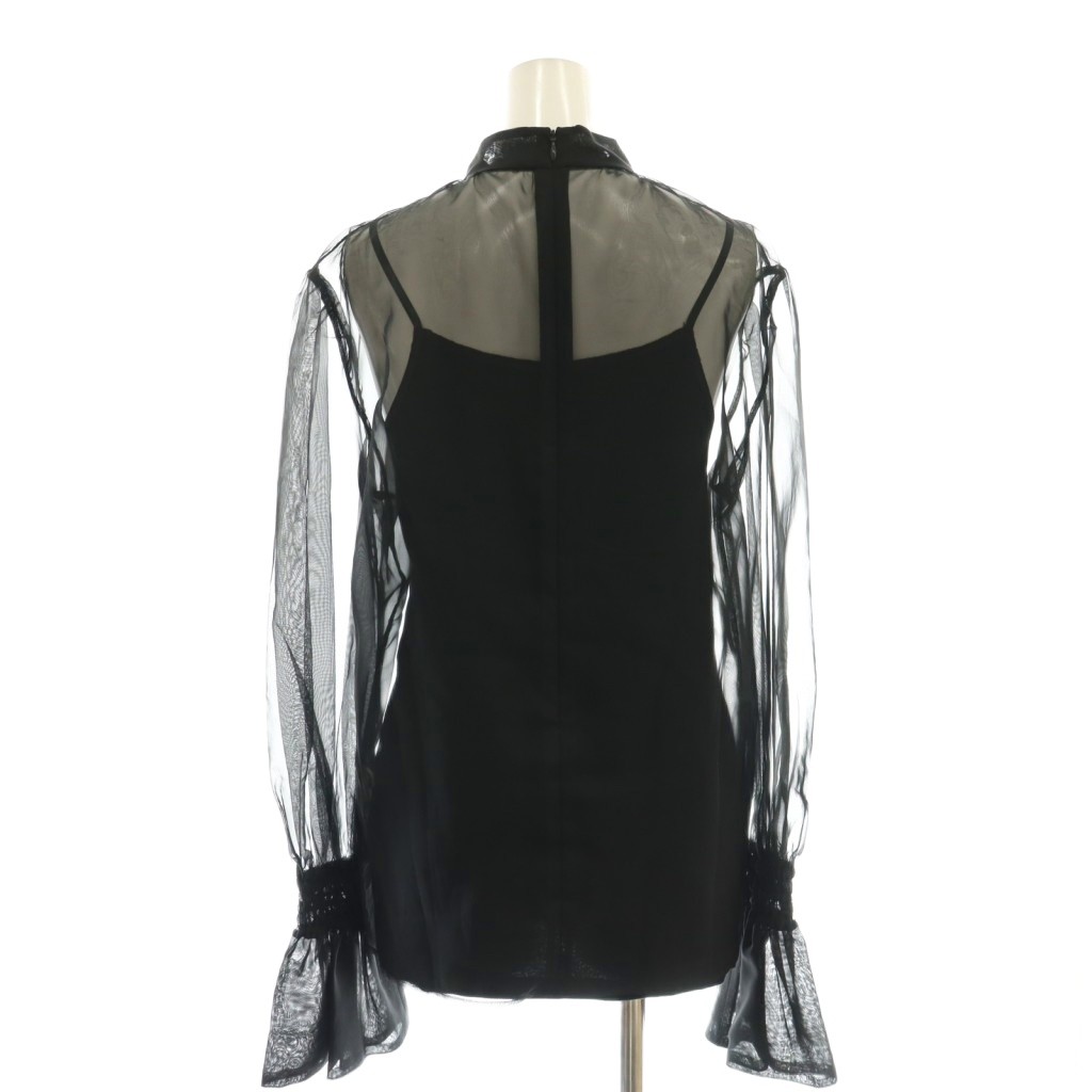 ミカゲシン MIKAGESHIN 23AW Angel Pearl choker tops ブラウス 長袖