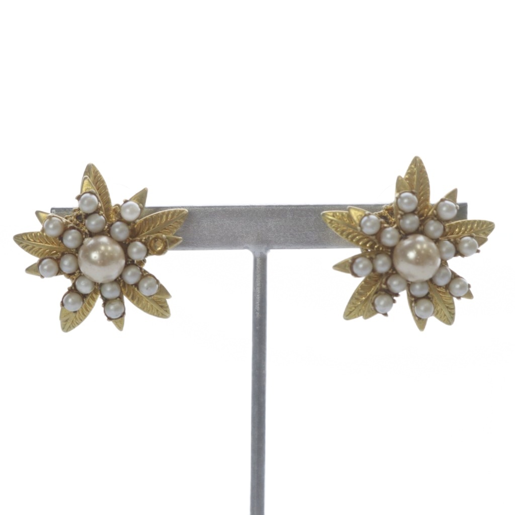 ミリアムハスケル MIRIAM HASKELL ミニパールモチーフ フラワーピアス