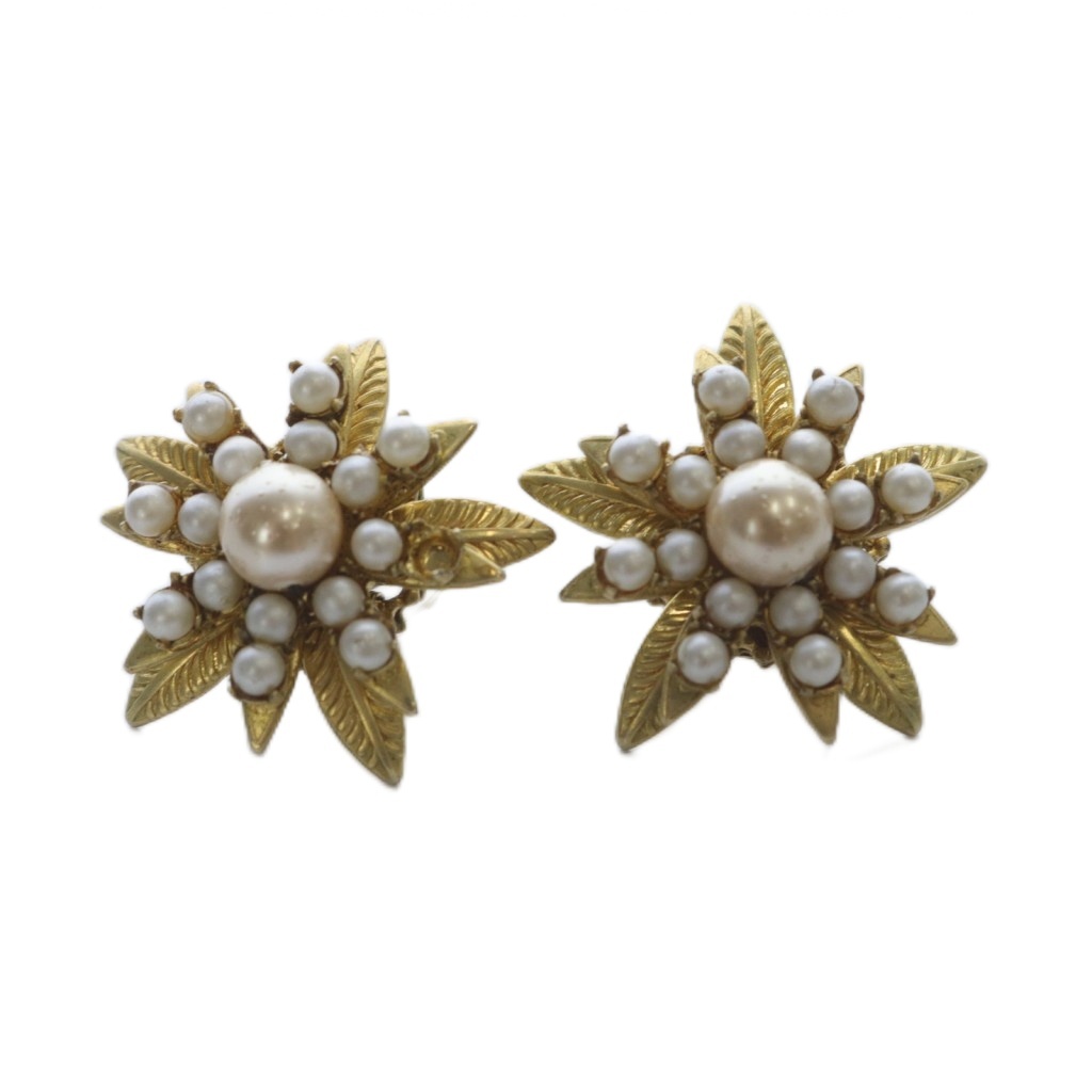 ミリアムハスケル MIRIAM HASKELL ミニパールモチーフ フラワーピアス