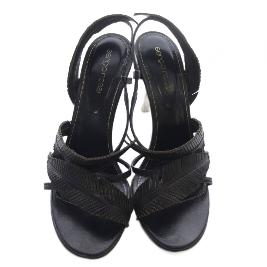 SERGIO ROSSI 黒 ストラップ付きヒールサンダル EU35 美品 SERGIO ROSSI 黒 ストラップ付きヒールサンダル EU35 美品 楽天市場