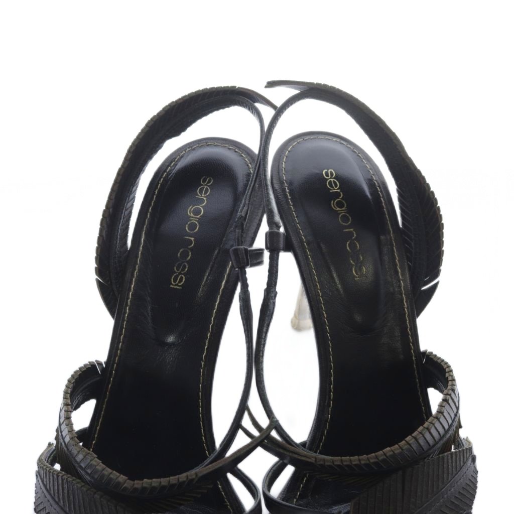 セルジオロッシ Sergio rossi 葉っぱモチーフ サンダル ストラップ