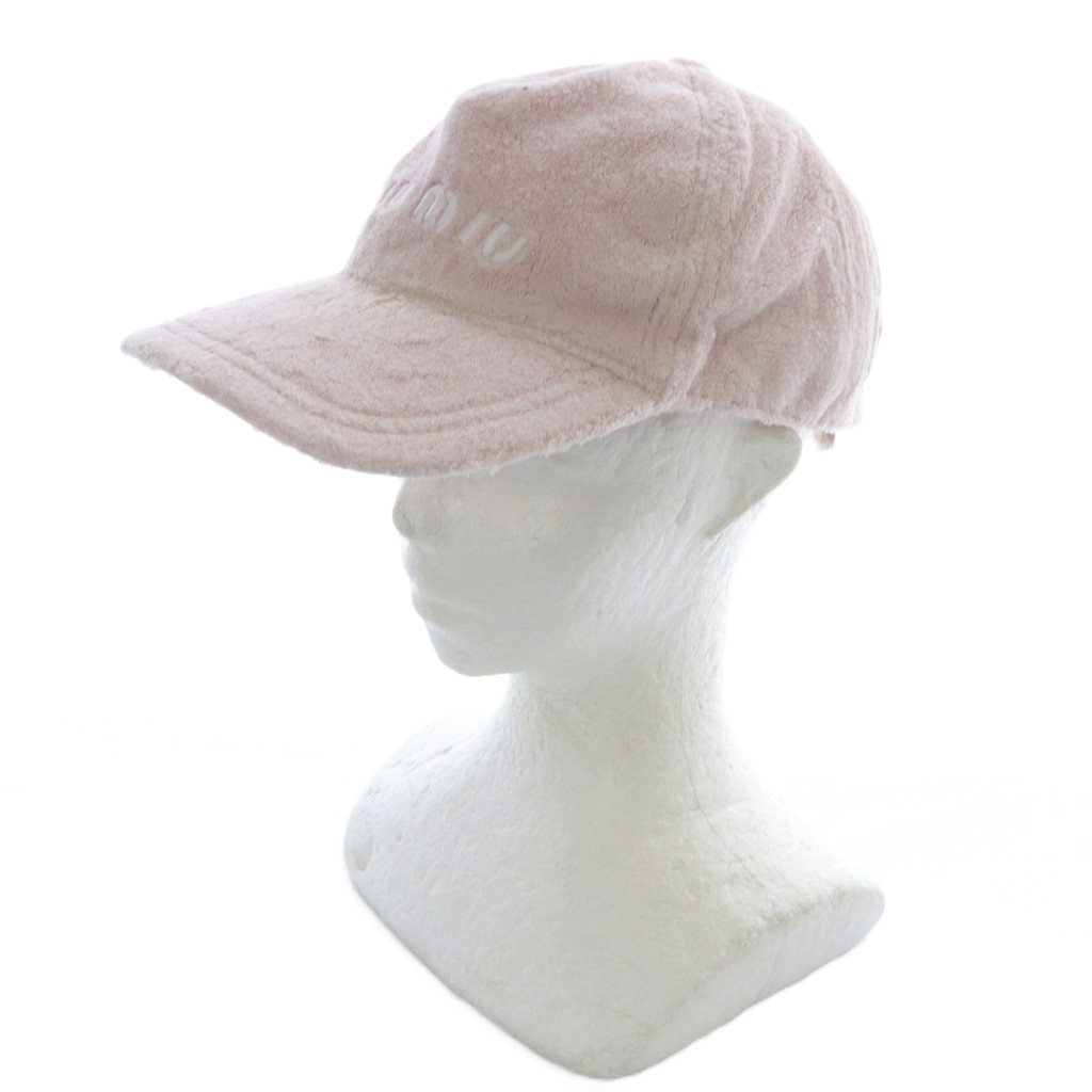 miu miu ピンク キャップ M Nis』miumiu キャップ ロゴ ピンク パイル