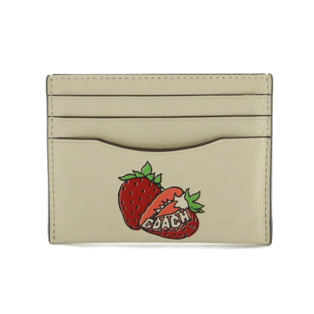 コーチ COACH スリム ID カードケース ストロベリー グラフィック