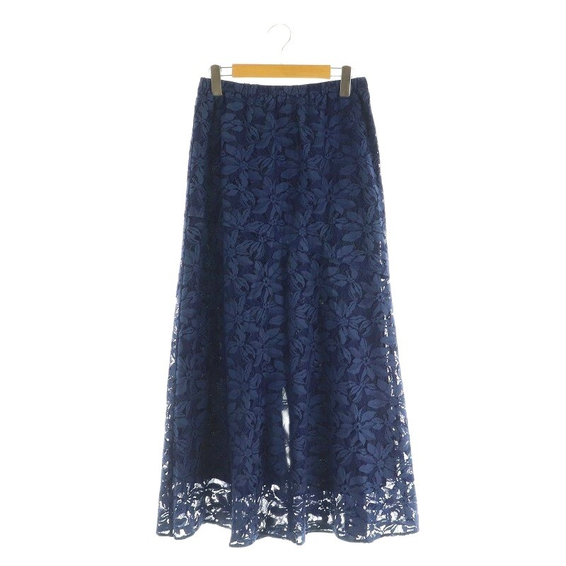 【美品】GALLARDAGALANTE／ネイビー／レースタイトスカート／ GALLARDAGALANTE NAVY レースタイトスカートサイズ1