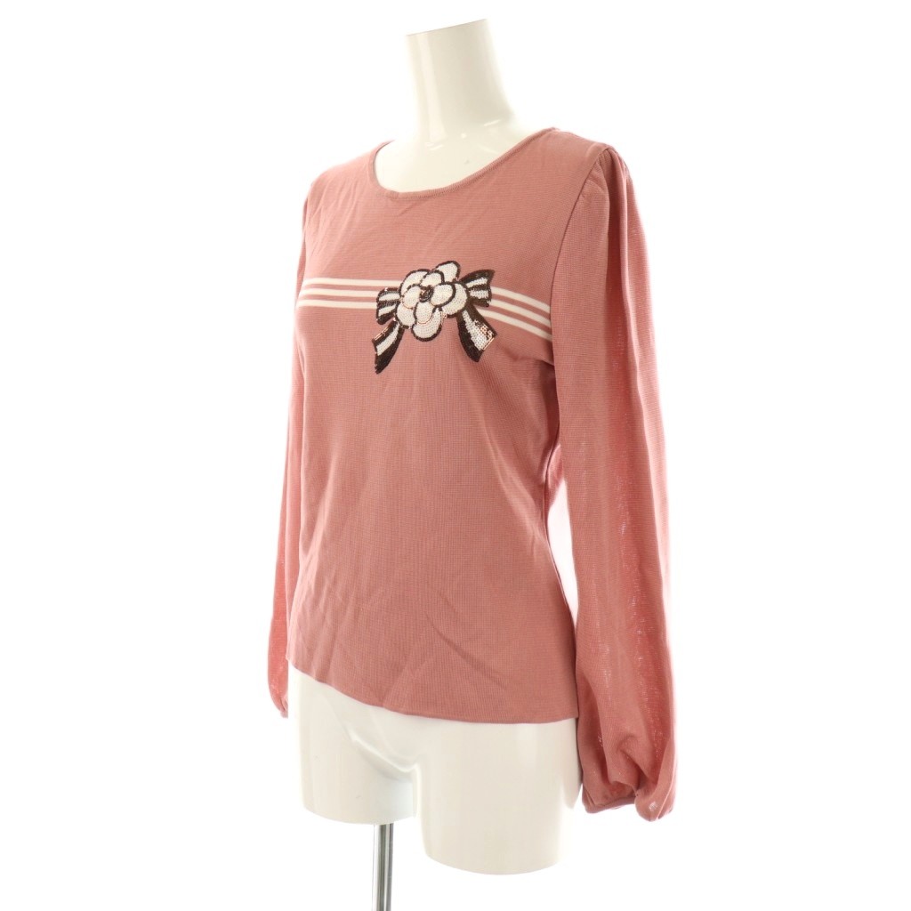 エムズグレイシー ニット ピンク リボン