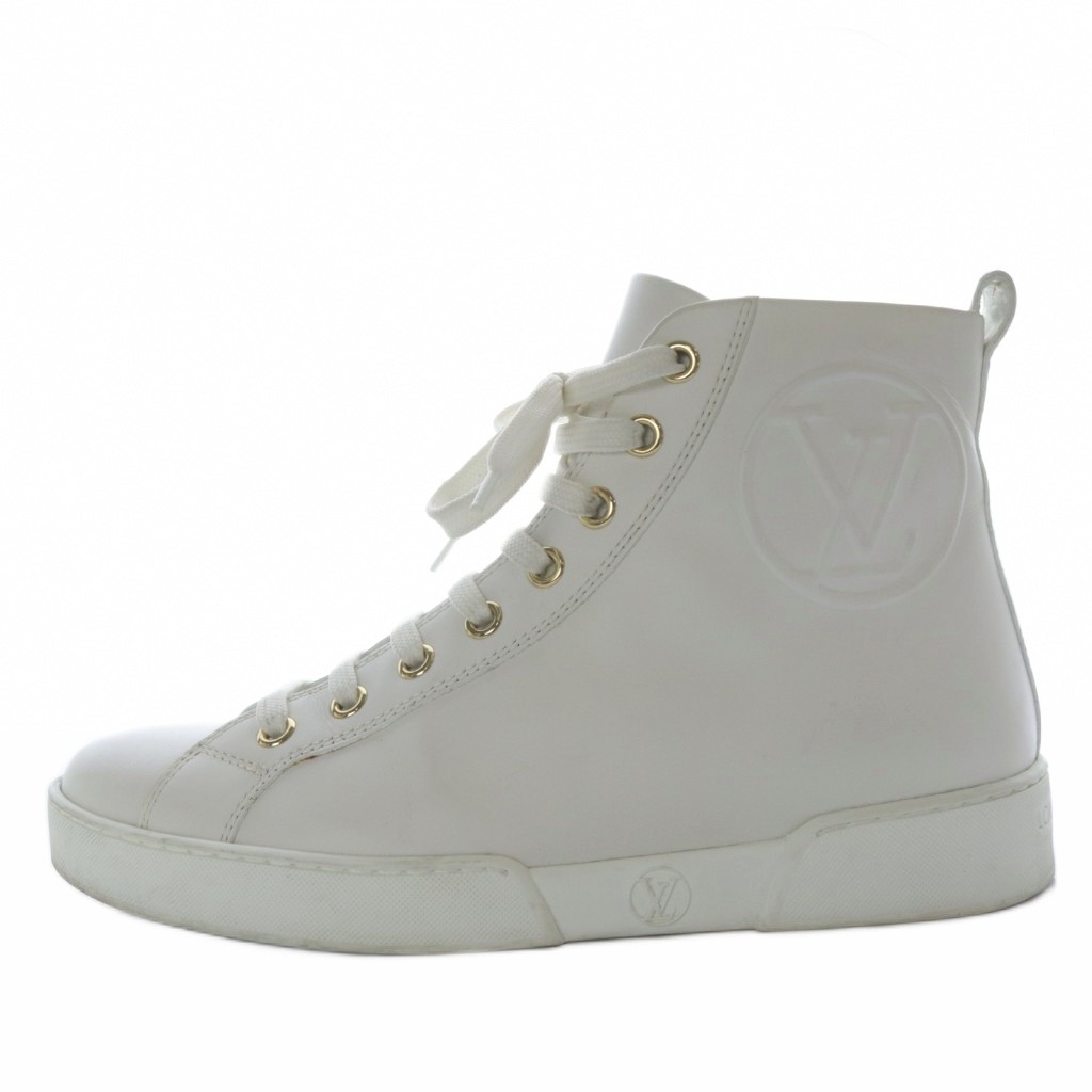 ルイヴィトン ハイカットスニーカー LVロゴ ホワイト LOUIS VUITTON