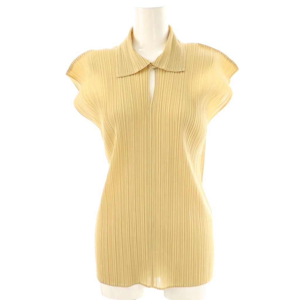 プリーツプリーズ PLEATS PLEASE 襟付きオープンカラー