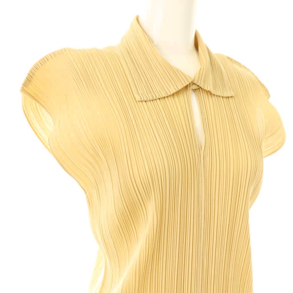 PLEATS PLEASE プリーツベージュトップス PLEATS PLEASE プリーツプリーズ 長袖カーディガン 良好 3 PP04