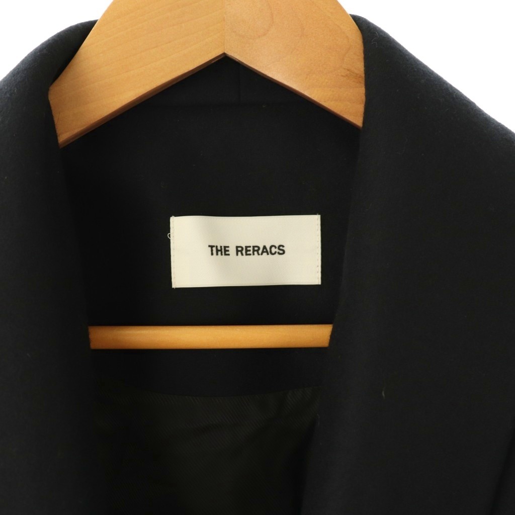 美品　THE RERACS リラクス　シルク　ウール　コート　ブラック　ウール THE RERACS(ザ・リラクス)｜フィッシングコート/ダークネイビー