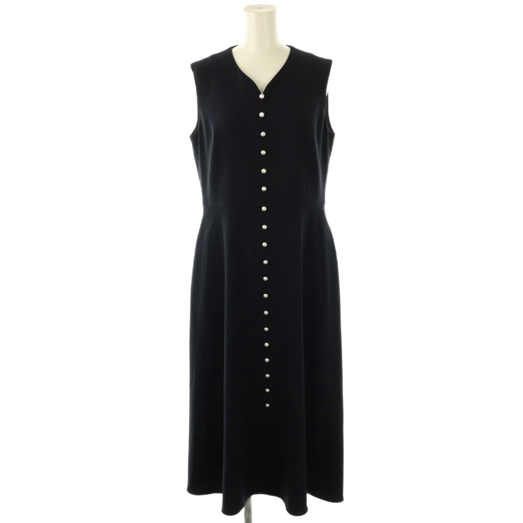 パールワンピース 36 黒 エムプルミエ M-Premier クチュール COUTURE  