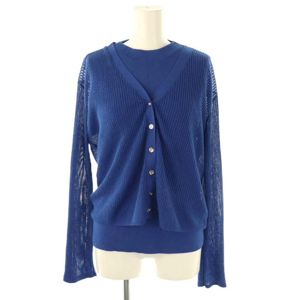 arpege story カーディガン 新品！Arpege story Original配色ライン