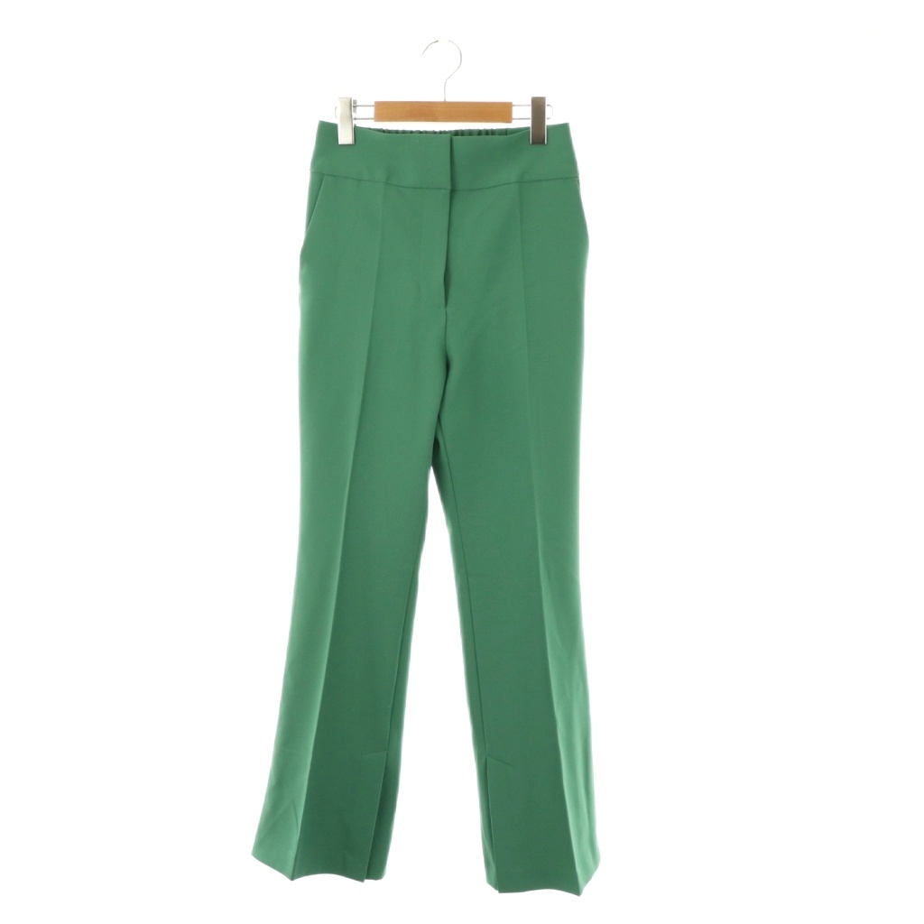 リリーブラウン Lily Brown センタープレスフレアパンツ 1 グリーン