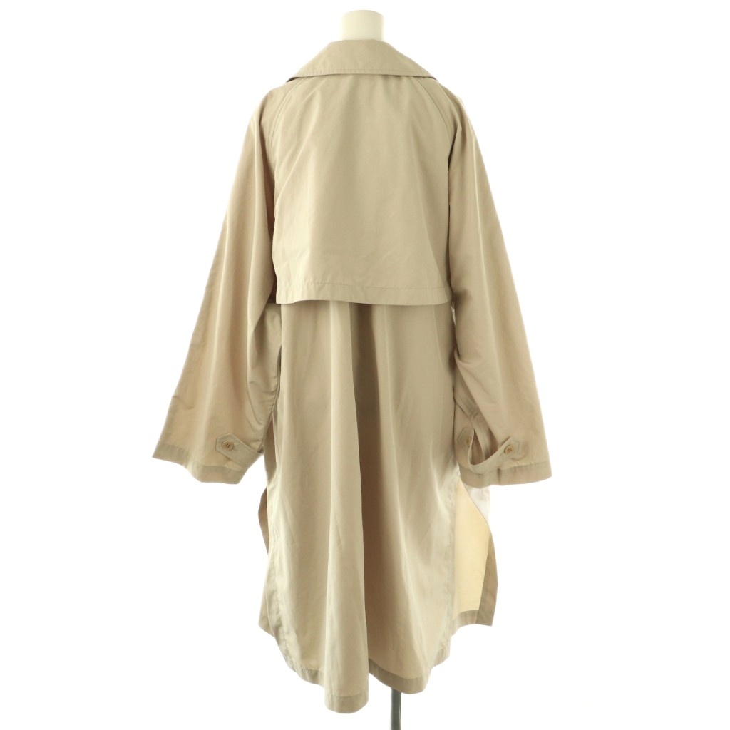 IENA Peポプリンオーバーショートコート ベージュ38 追加》PE/ポプリン