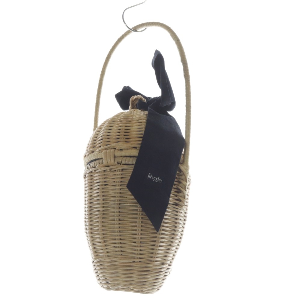 jingle どんぐりラタンバッグ　girlish カゴバック　ブラック jingle どんぐりラタンバッグ girlish カゴバック ブラック