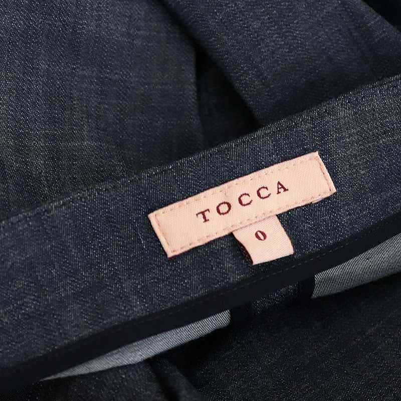 トッカ TOCCA 25SS NIGHT OCEAN ブラウス 半袖 0 紺 ネイビー /AT □OS  