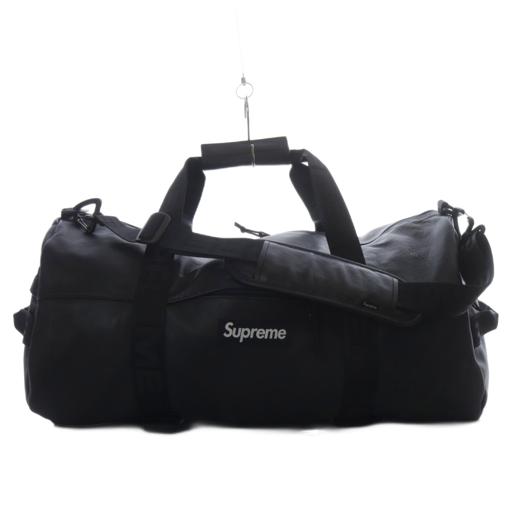 Supreme ブラック ボストンバッグ シュプリーム SUPREME 24FW LETHER DUFFLE BAG バッグ ボストン