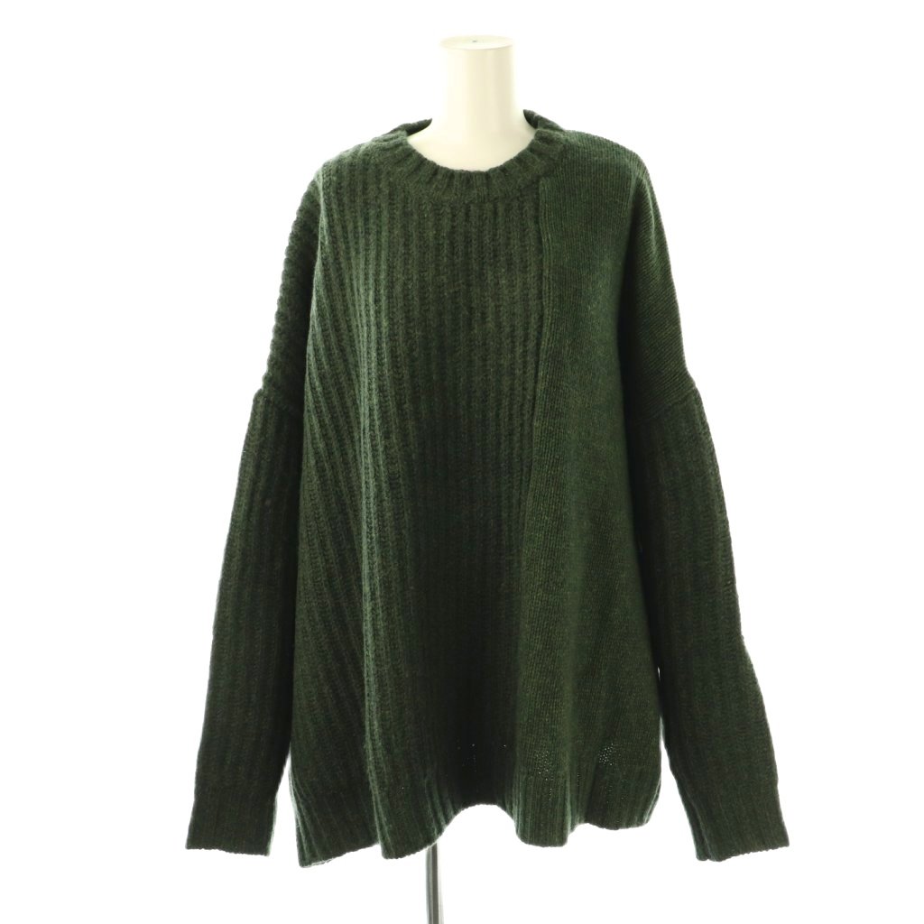ジャーナルスタンダードラックス　ラムミックスプルオーバー　ニット　セーター　緑 ジャーナルスタンダード ラックス JOURNAL STANDARD LUXE ラムミックス