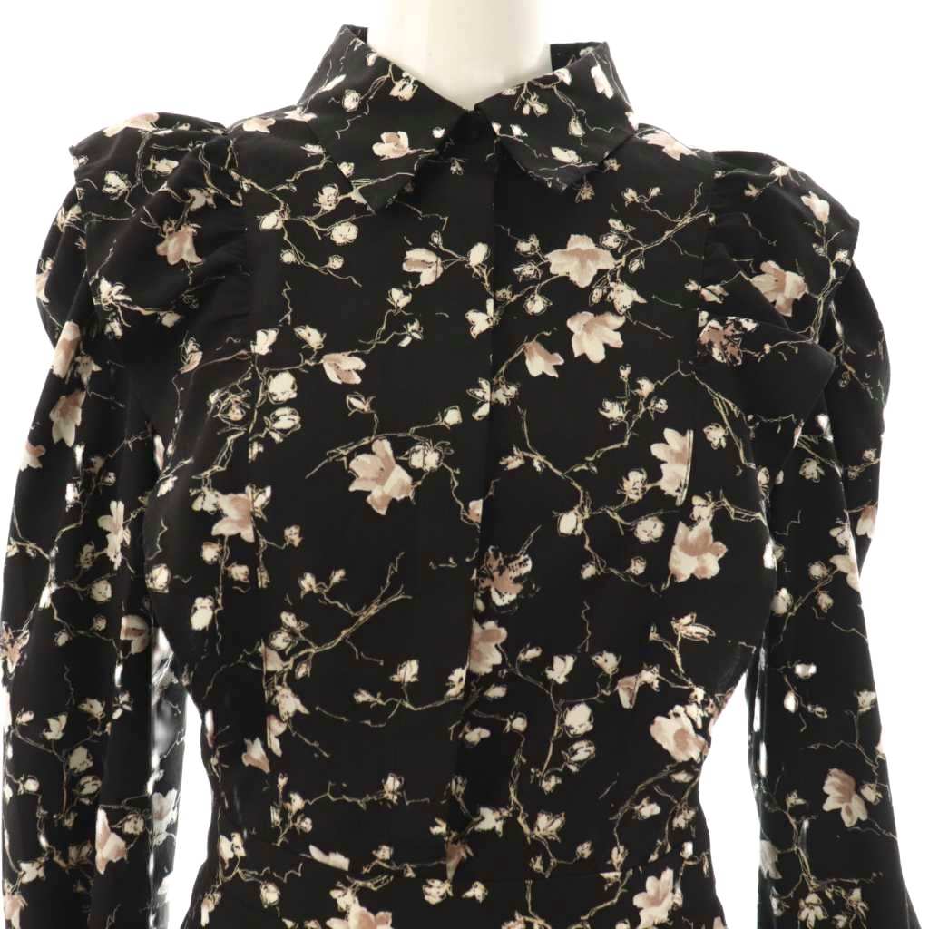 新品タグ付　シャツドッキングフリルミニワンピース　黒　SNIDEL SNIDEL ワンピース 衿つきプリーツカットミニワンピース