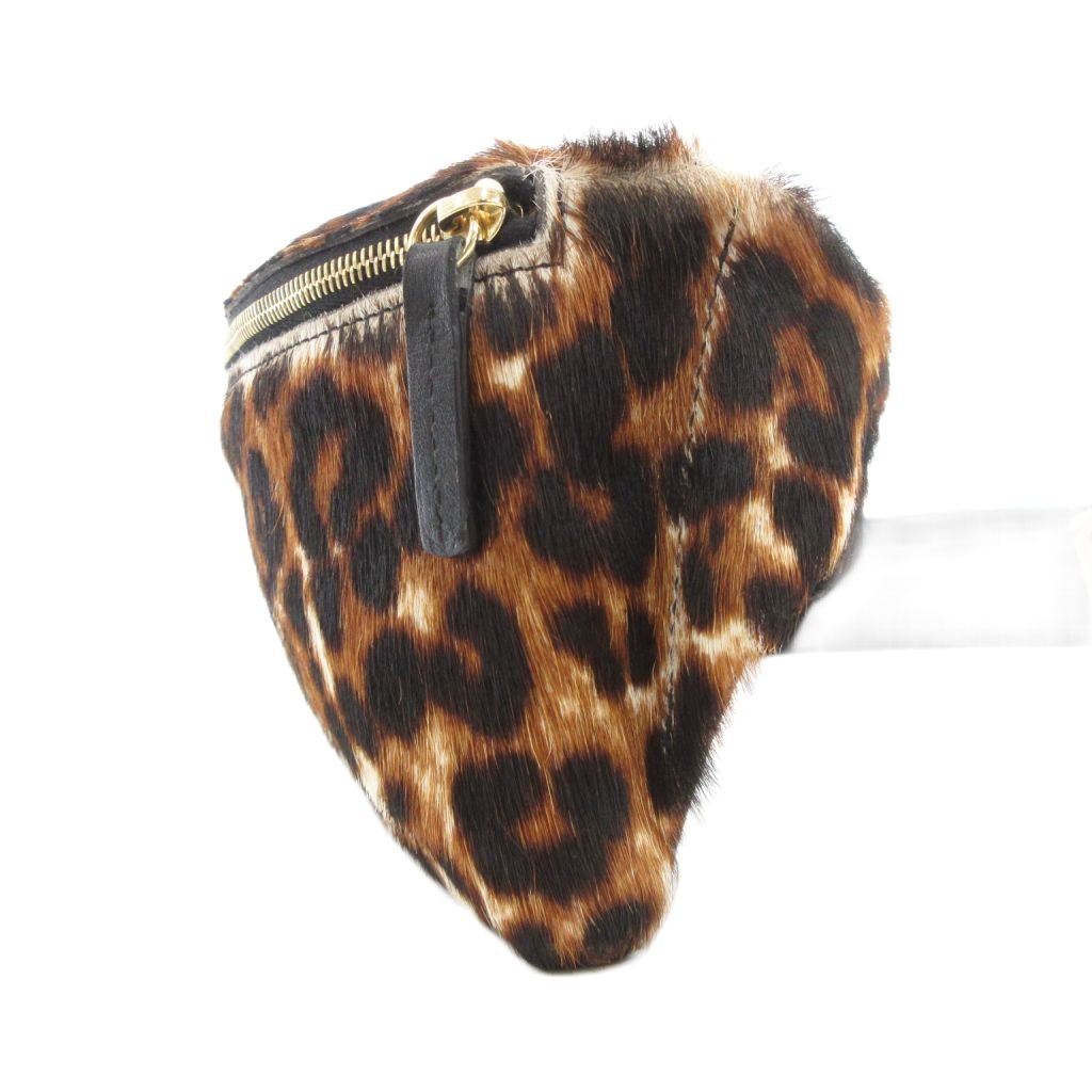 MAISON BOINET  RING BAG  ハラコ　レオパード メゾンボワネ MAISON BOINET ハラコミニボディバッグ ヒップ