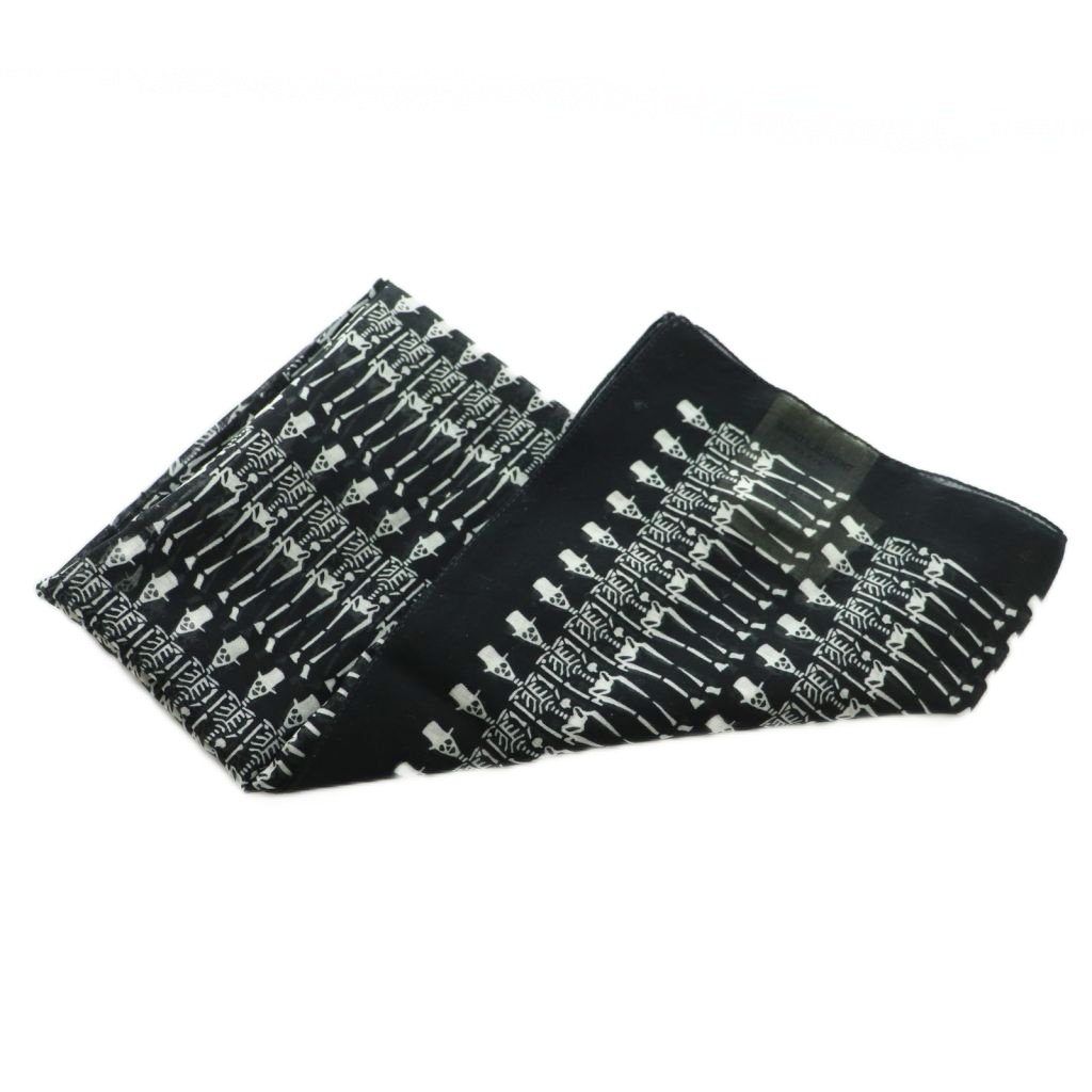 サンローラン パリ SAINT LAURENT PARIS バンダナ ガイコツプリント 65