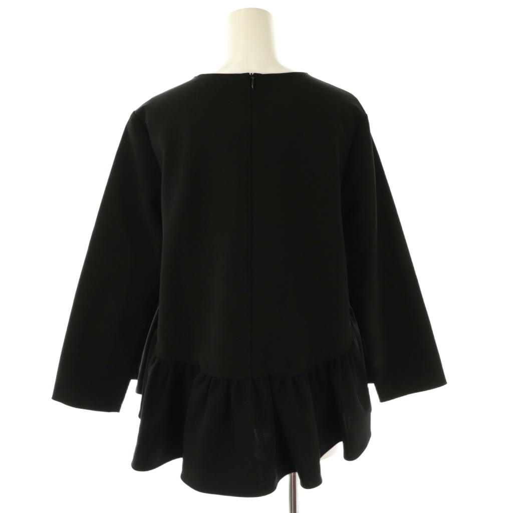 8931【極美品】Yori フリル 長袖 フリル スリーブ ブラウス 38サイズ yori ブラック フリル長袖ブラウス 38 yori フリルスリーブブラウス 38