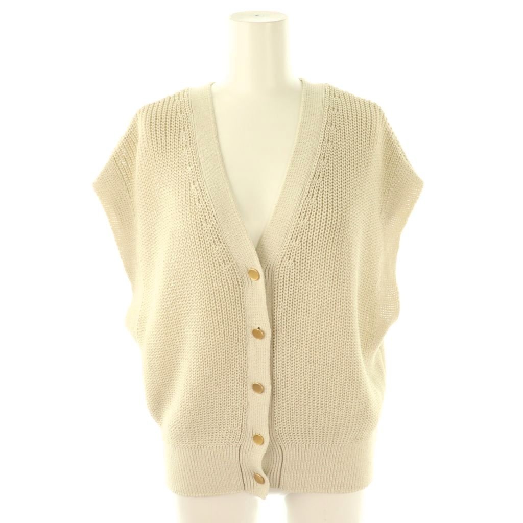 ノーブル　ペーパーヤーン　ニットベスト　ホワイト Noble（ノーブル）の「ペーパーヤーン2WAYベスト◇（ニット/セーター