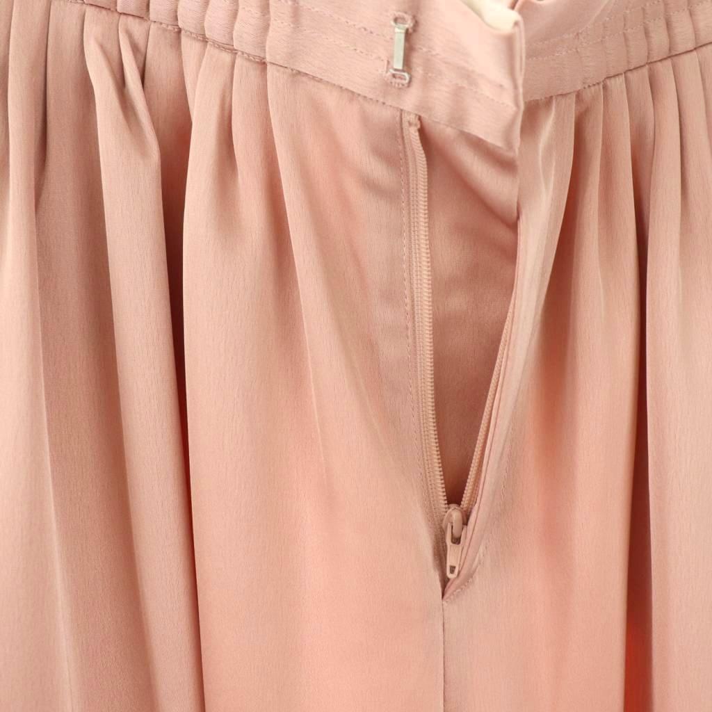 マチャット MACHATT サテンパンツ ワイド タック 36 ピンク 白 /CX