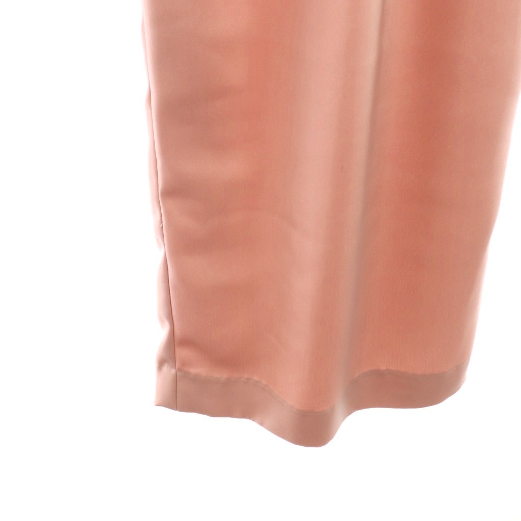 マチャット MACHATT サテンパンツ ワイド タック 36 ピンク 白 /CX  