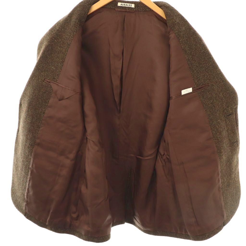 オーラリー AURALEE 24AW LAMA SHETLAND WOOL TWEED OVER JACKET