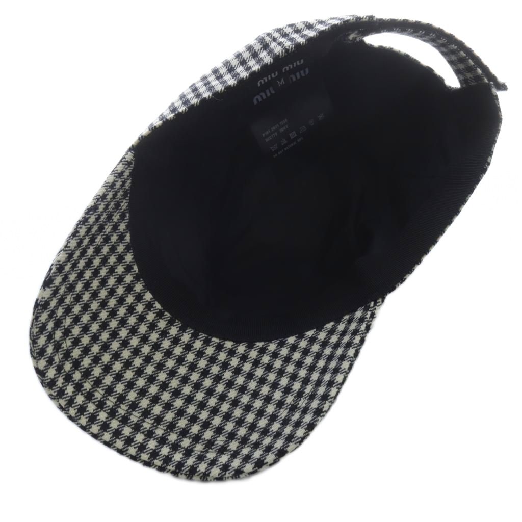 miu miu ベースボールキャップ 黒 miu miu ドリルベースボールキャップ