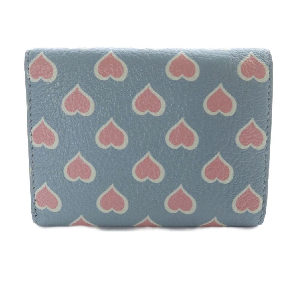 miu miu 三つ折り財布 ライトブルー グレー MIUMIU 財布 マテラッセ