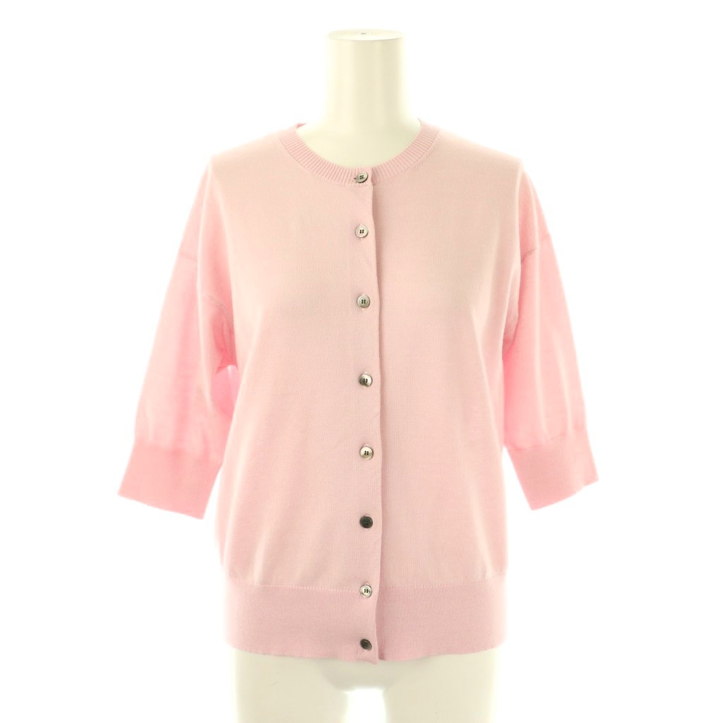 イエナ IENA 24SS LEVITA クルーカーディガン 七分袖 ピンク /DO □OS