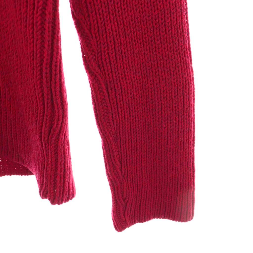 アニエスベーオム ニット カットソー ハイネック ウール 長袖 1 M メンズ コットン メルトン ハイネック ジップ スウェット ｜agnès b