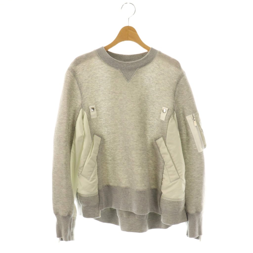 トップス Sacai 21AW Nylon Twill Mix Pullover サカイ sacai Nylon Twill Mix Pullover スウェットプルオーバー