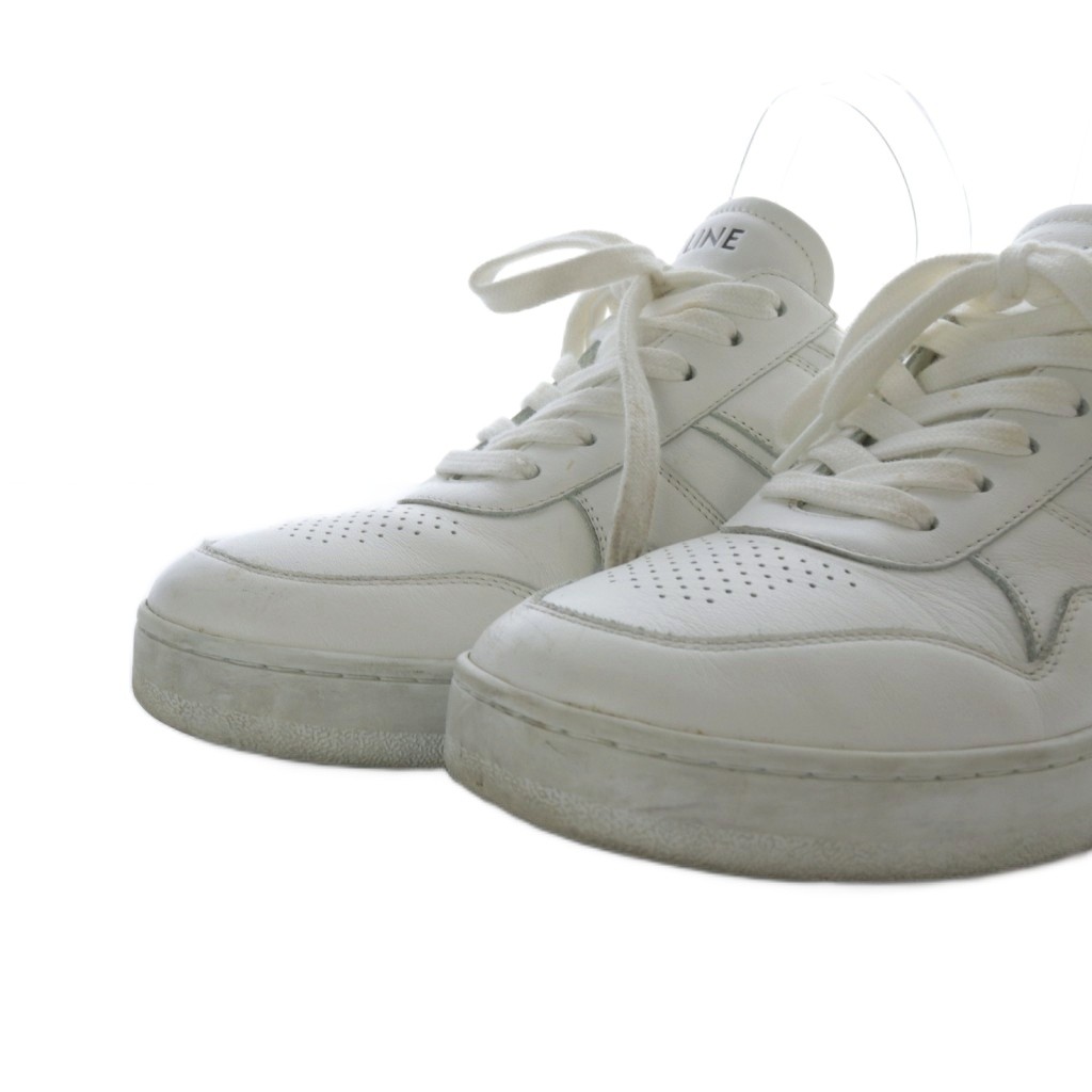 セリーヌ CELINE TRAINER スニーカー ローカット レザー 37 ホワイト