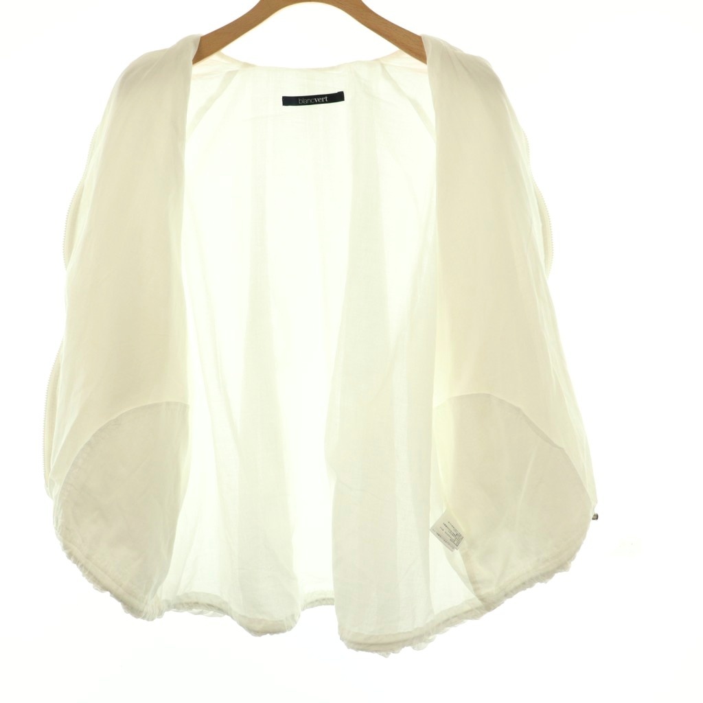 blancvert ホワイトシアーブルゾン ブランベール blancvert シアーブルゾン ジャケット ジップアップ 40