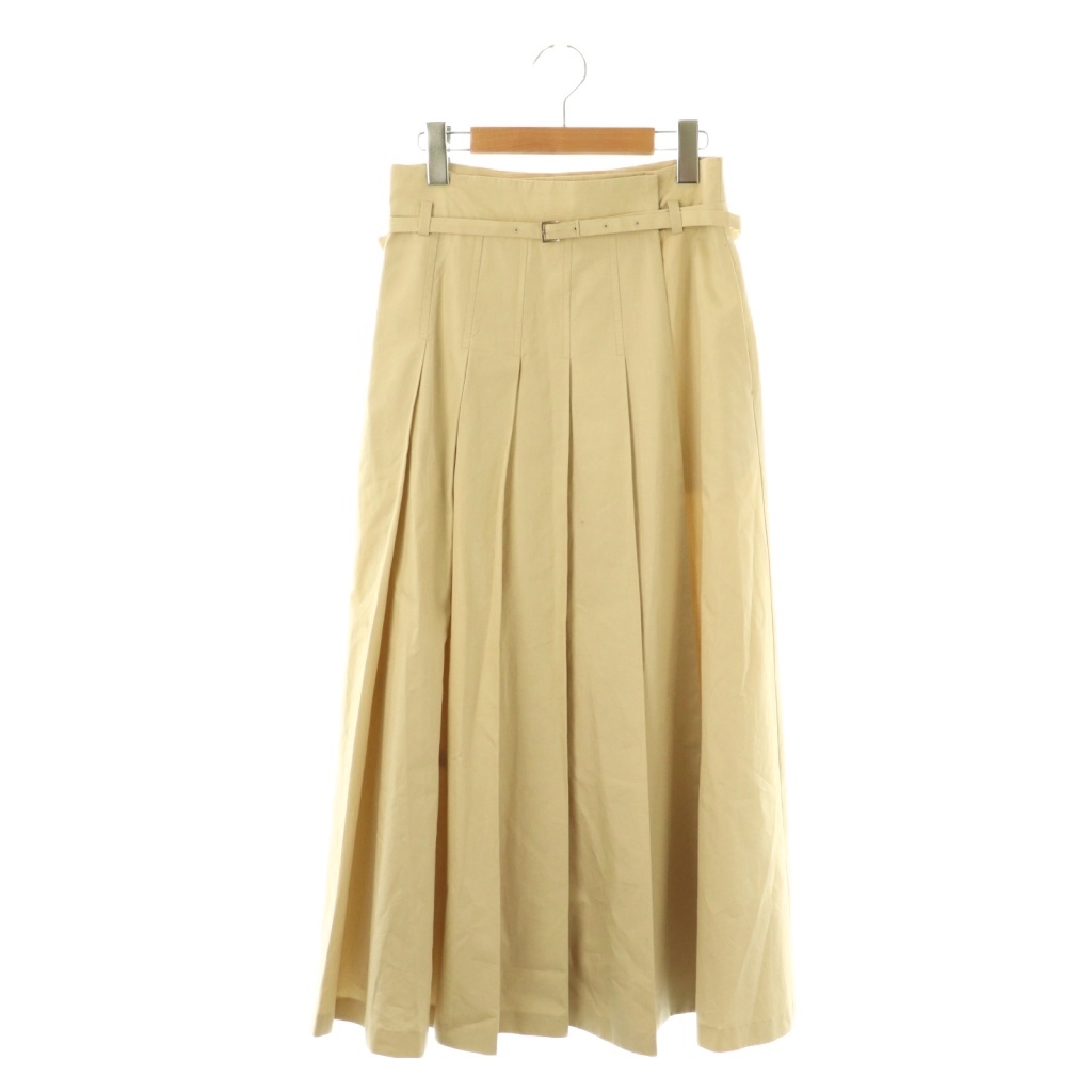 ebure エブール ロング・マキシ丈スカート 36(S位) ベージュ系x茶系  