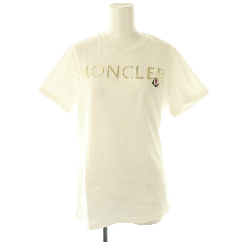 モンクレール MONCLER ロゴ 半袖 Tシャツ カットソー S ホワイト /ES  