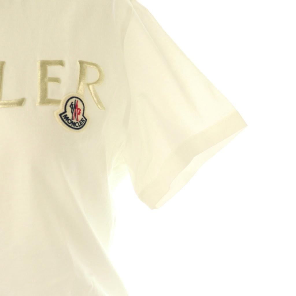 モンクレール MONCLER ロゴ 半袖 Tシャツ カットソー S ホワイト /ES  