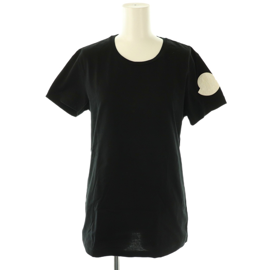 MONCLER 黒 半袖Tシャツ ワッペン レディース